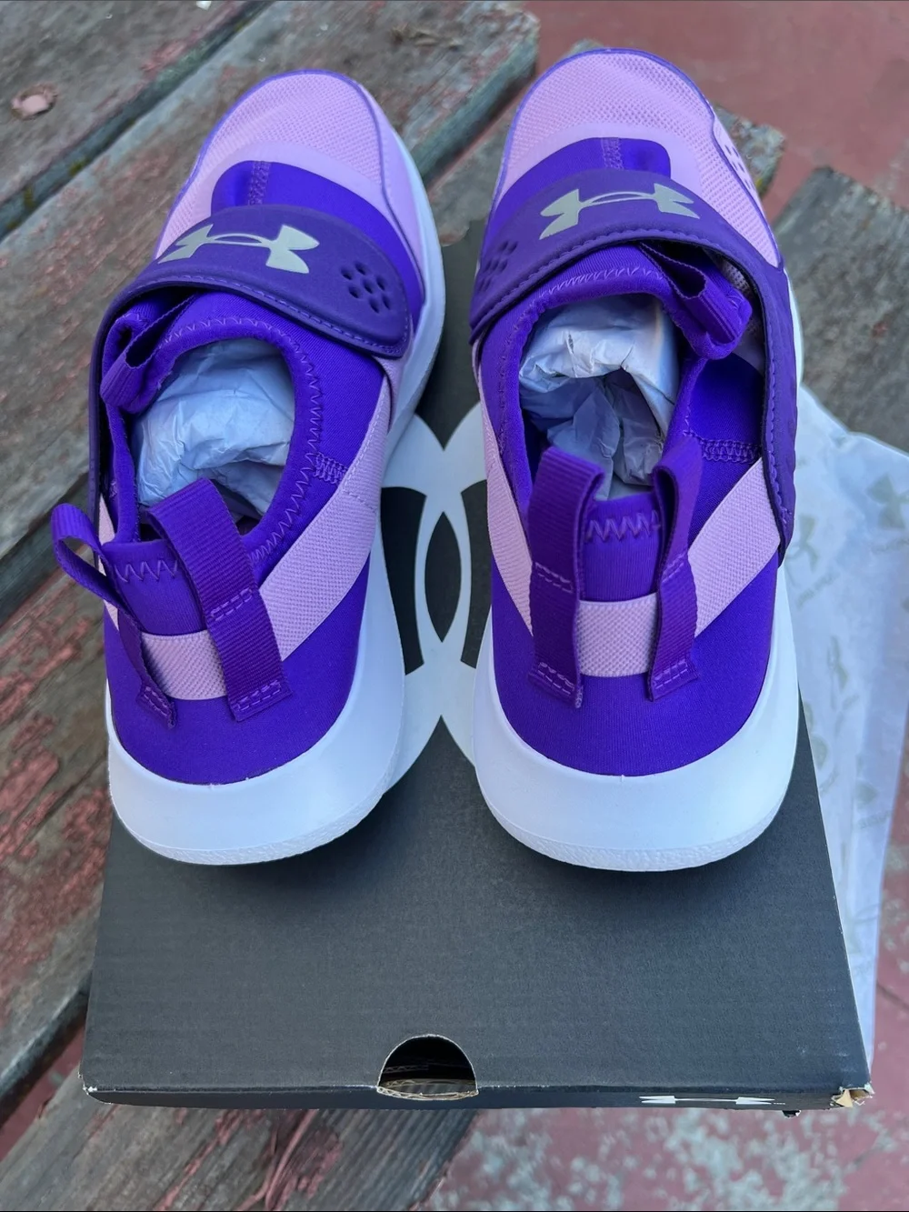 Under Armour Kids Purple & Light Purple Slip-On Athletic Shoes